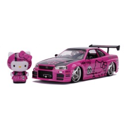 Nissan Skyline GT-R (R34) W/Hello Kitty Figure HOLLYWOOD RIDES 2022 - Jada