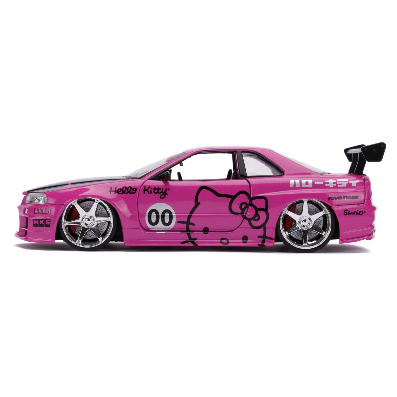 Nissan Skyline GT-R (R34) W/Hello Kitty Figure HOLLYWOOD RIDES 2022 - Jada