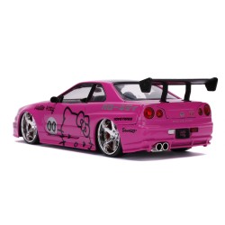 Nissan Skyline GT-R (R34) W/Hello Kitty Figure HOLLYWOOD RIDES 2022 - Jada