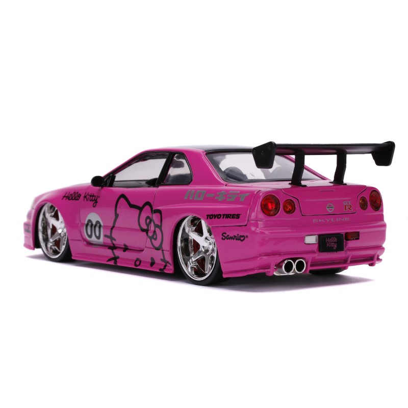Nissan Skyline GT-R (R34) W/Hello Kitty Figure HOLLYWOOD RIDES 2022 - Jada