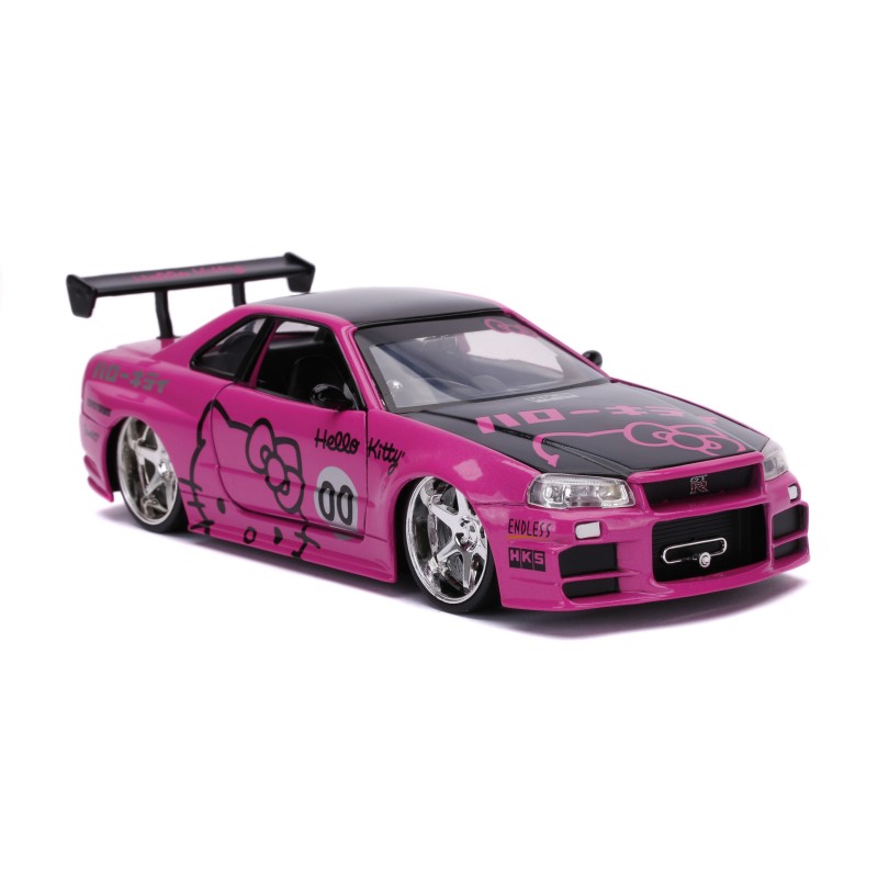 Nissan Skyline GT-R (R34) W/Hello Kitty Figure HOLLYWOOD RIDES 2022 - Jada