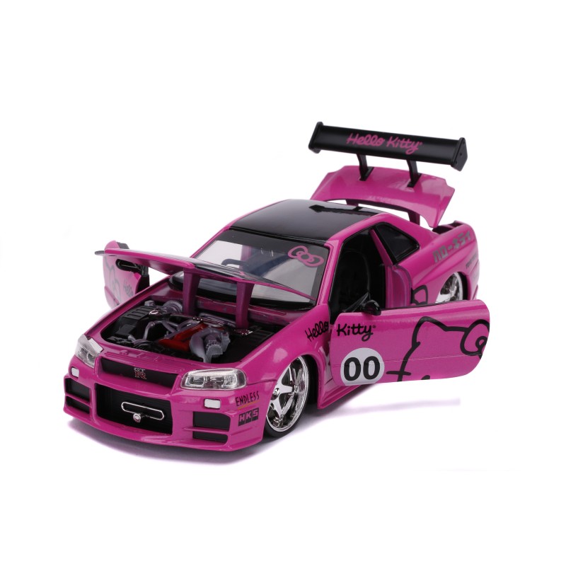 Nissan Skyline GT-R (R34) W/Hello Kitty Figure HOLLYWOOD RIDES 2022 - Jada