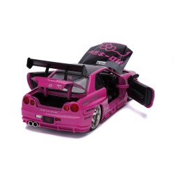 Nissan Skyline GT-R (R34) W/Hello Kitty Figure HOLLYWOOD RIDES 2022 - Jada