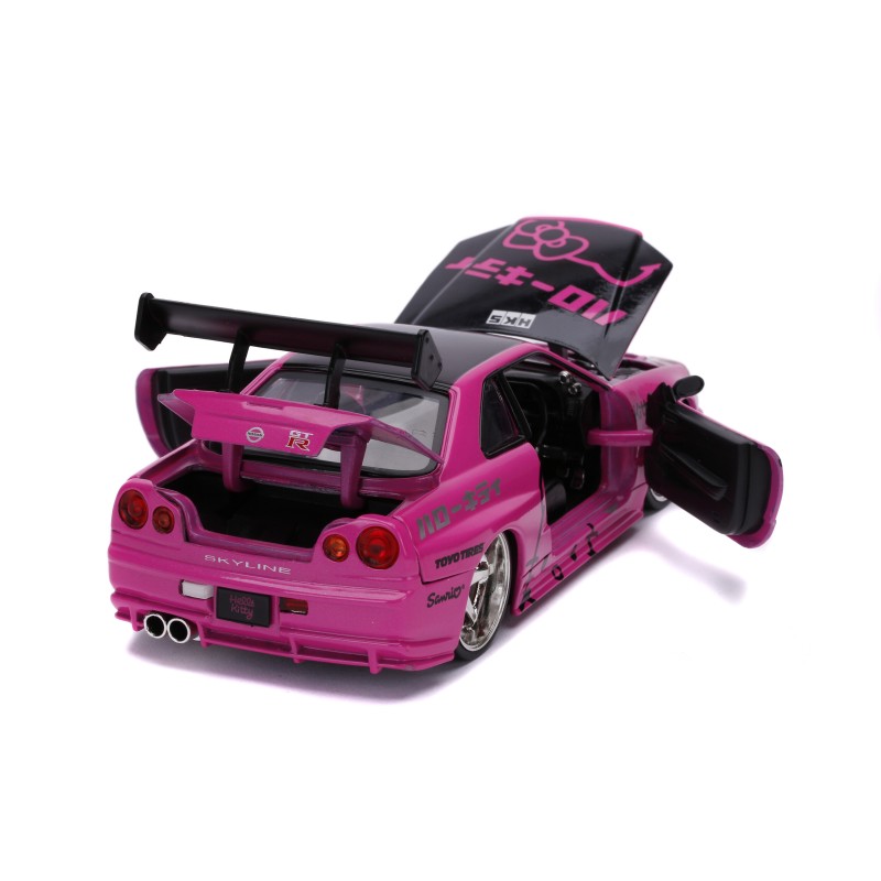 Nissan Skyline GT-R (R34) W/Hello Kitty Figure HOLLYWOOD RIDES 2022 - Jada