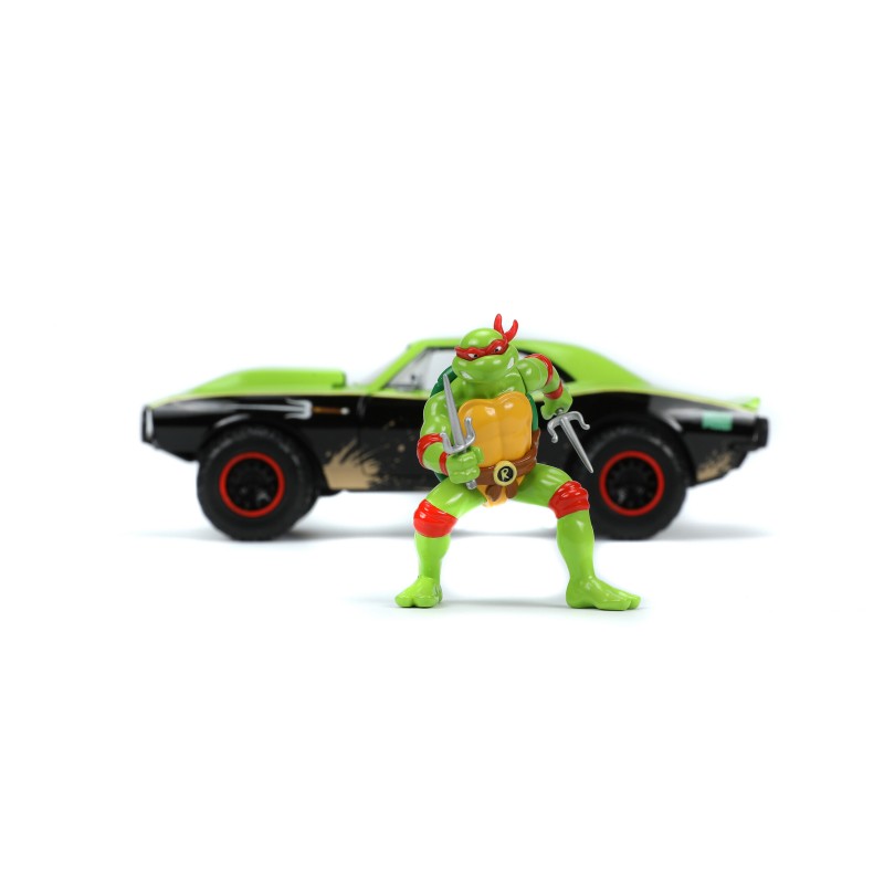 Chevrolet Camaro Ninja Turtles W/Raphael Figure HOLLYWOOD RIDES 1967 - Jada