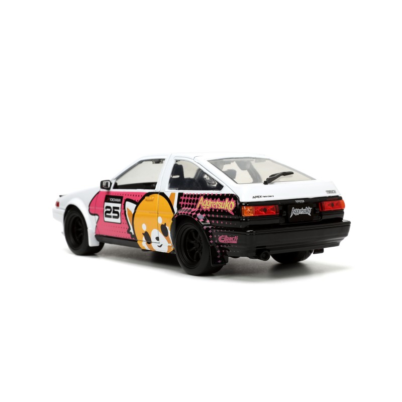 Toyota Trueno (AE86) W/Aggretsuko Figure HOLLYWOOD RIDES 1986 - Jada