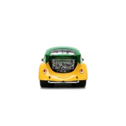 Volkswagen Beetle Ninja Turtles W/Michelangelo Figure HOLLYWOOD RIDES 1959 - Jada