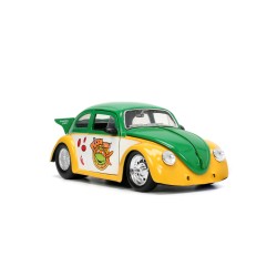 Volkswagen Beetle Ninja Turtles W/Michelangelo Figure HOLLYWOOD RIDES 1959 - Jada