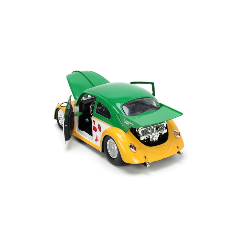 Volkswagen Beetle Ninja Turtles W/Michelangelo Figure HOLLYWOOD RIDES 1959 - Jada