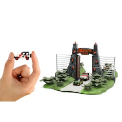 Jurassic Park's Entry W/2 Vehicles HOLLYWOOD RIDES - Jada Jurassic Park's Entry W/2 Vehicles HOLLYWOOD RIDES - Jada