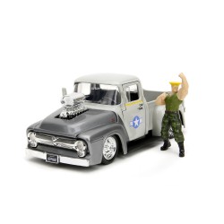 Ford F100 Pick-Up W/ Guile Figure HOLLYWOOD RIDES 1956 - Jada