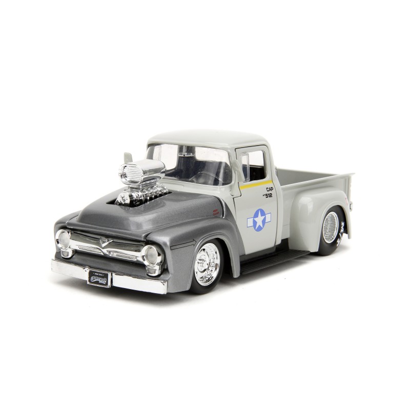 Ford F100 Pick-Up W/ Guile Figure HOLLYWOOD RIDES 1956 - Jada