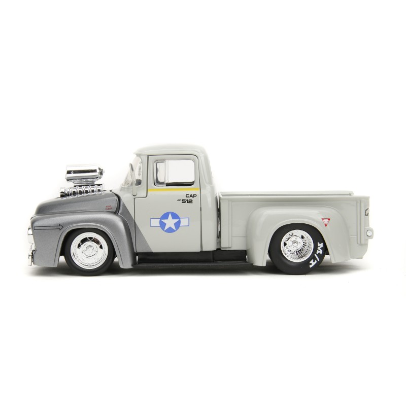 Ford F100 Pick-Up W/ Guile Figure HOLLYWOOD RIDES 1956 - Jada