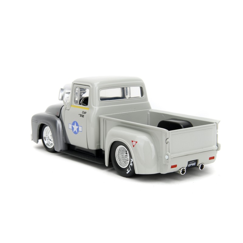 Ford F100 Pick-Up W/ Guile Figure HOLLYWOOD RIDES 1956 - Jada