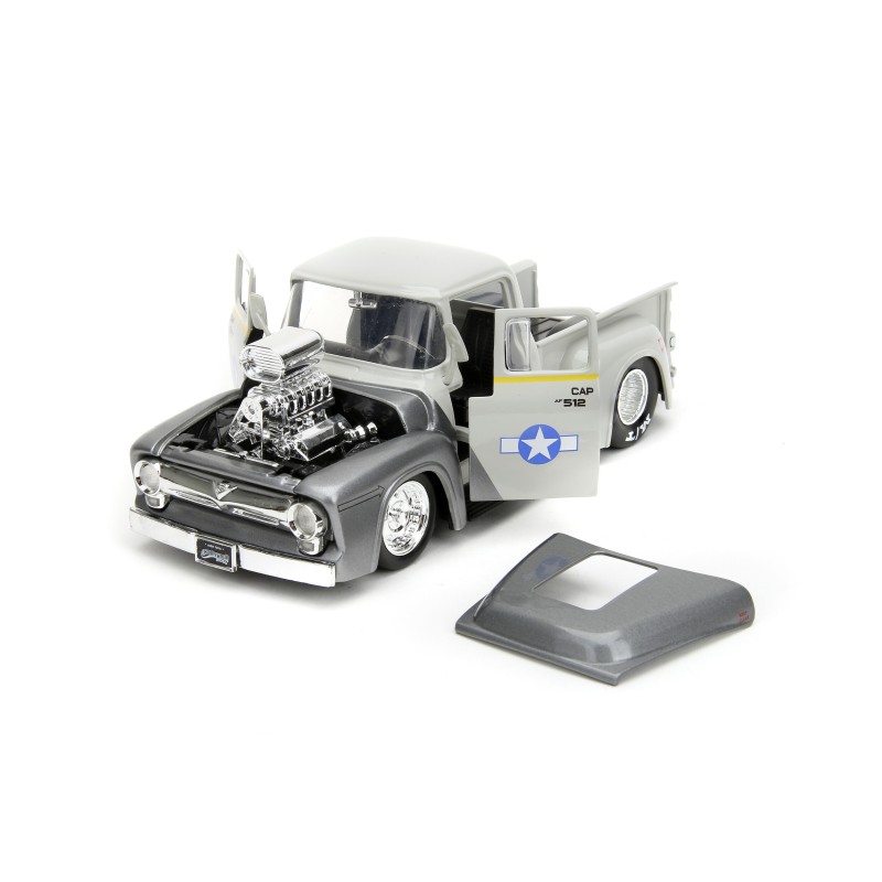 Ford F100 Pick-Up W/ Guile Figure HOLLYWOOD RIDES 1956 - Jada