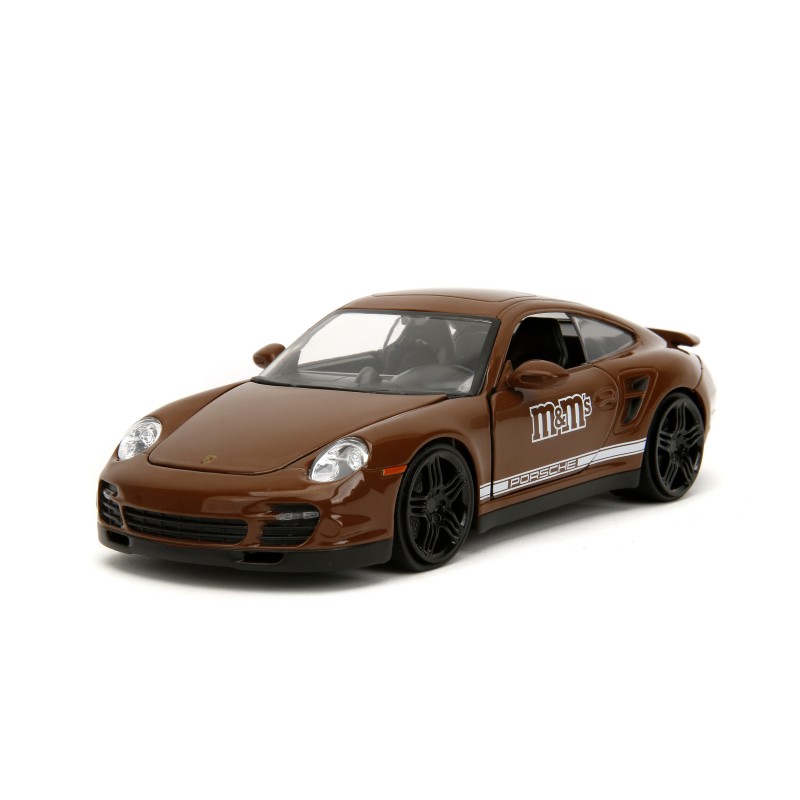 Porsche 911 Turbo W/M&M's Brown Figure HOLLYWOOD RIDES 2007 - Jada