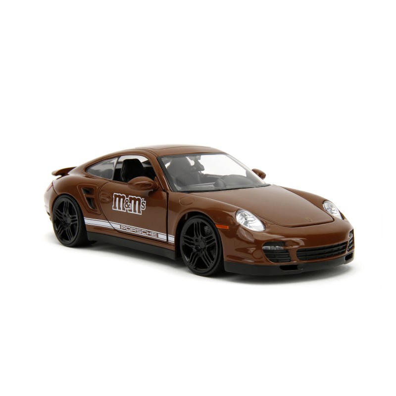 Porsche 911 Turbo W/M&M's Brown Figure HOLLYWOOD RIDES 2007 - Jada