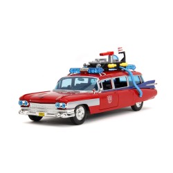 Cadillac Ghostbusters ECTO-1 X Transformers Optimus Prime HOLLYWOOD RIDES - Jada