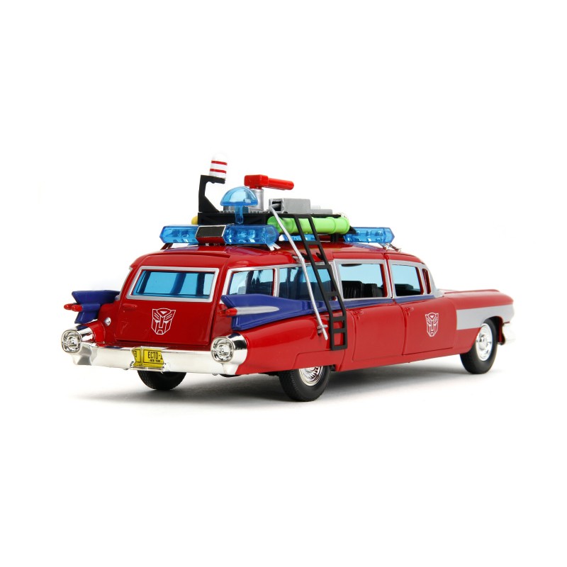 Cadillac Ghostbusters ECTO-1 X Transformers Optimus Prime HOLLYWOOD RIDES - Jada