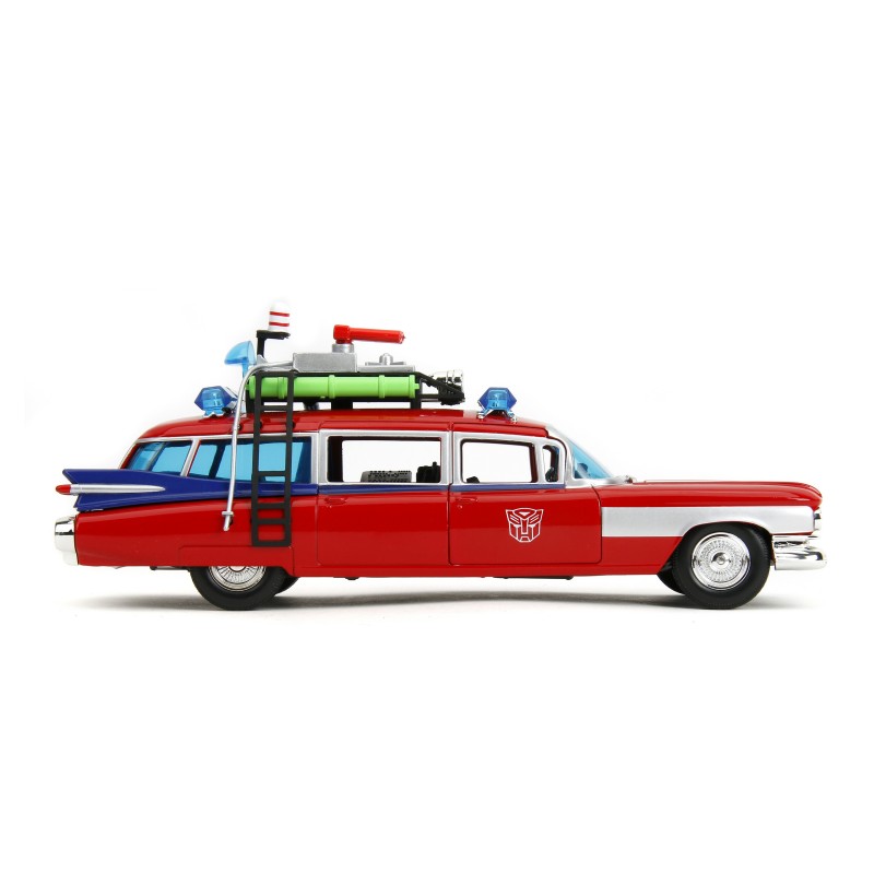 Cadillac Ghostbusters ECTO-1 X Transformers Optimus Prime HOLLYWOOD RIDES - Jada