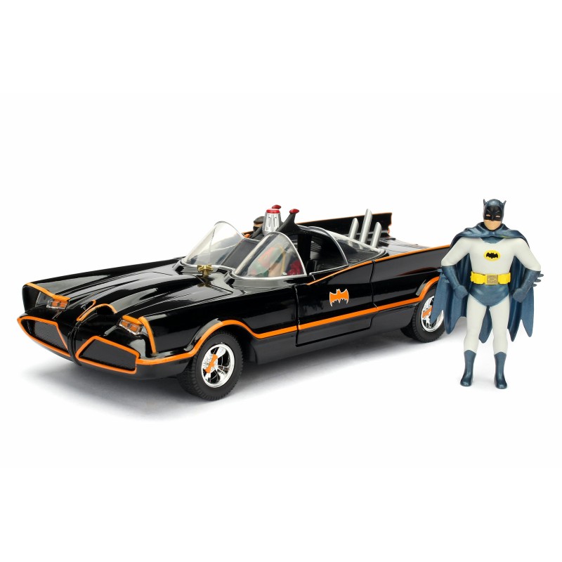 Batmobile Classic W/Batman&Robin Figure DC COMICS 1966 - Jada