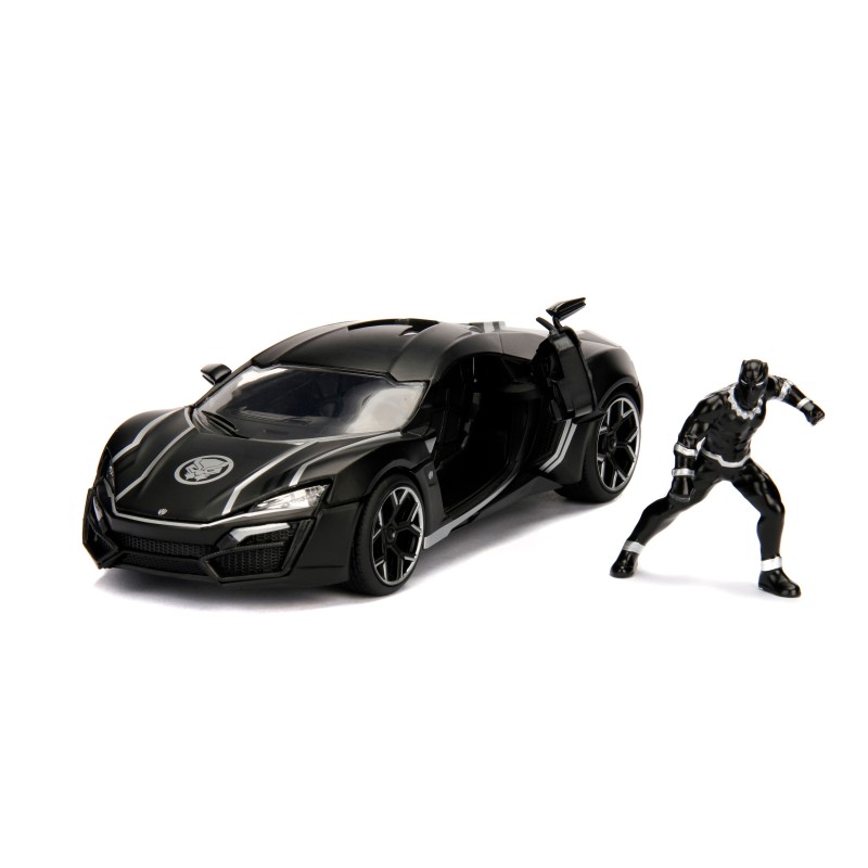W Motors Lykan Hypersport W/Black Panther MARVEL 2012 - Jada W Motors Lykan Hypersport W/Black Panther MARVEL 2012 - Jada