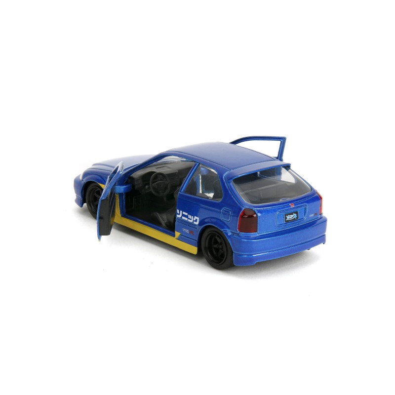 Honda Civic Type-R W/ SONIC Figure HOLLYWOOD RIDES 1997 - Jada