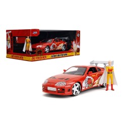 Toyota Supra W/One Punch Man Figure HOLLYWOOD RIDES 1995 - Jada Toyota Supra W/One Punch Man Figure HOLLYWOOD RIDES 1995 - Jada