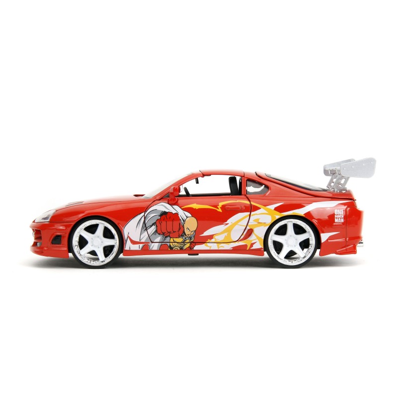 Toyota Supra W/One Punch Man Figure HOLLYWOOD RIDES 1995 - Jada Toyota Supra W/One Punch Man Figure HOLLYWOOD RIDES 1995 - Jada