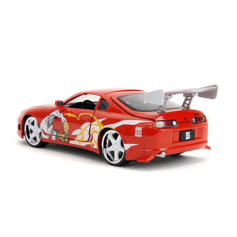 Toyota Supra W/One Punch Man Figure HOLLYWOOD RIDES 1995 - Jada Toyota Supra W/One Punch Man Figure HOLLYWOOD RIDES 1995 - Jada