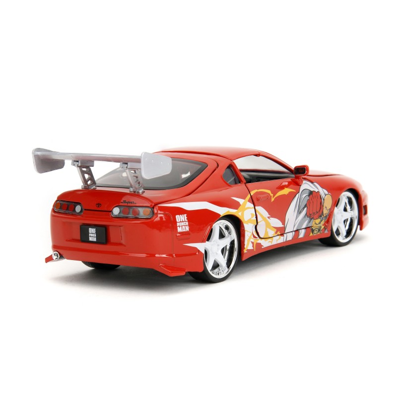 Toyota Supra W/One Punch Man Figure HOLLYWOOD RIDES 1995 - Jada Toyota Supra W/One Punch Man Figure HOLLYWOOD RIDES 1995 - Jada
