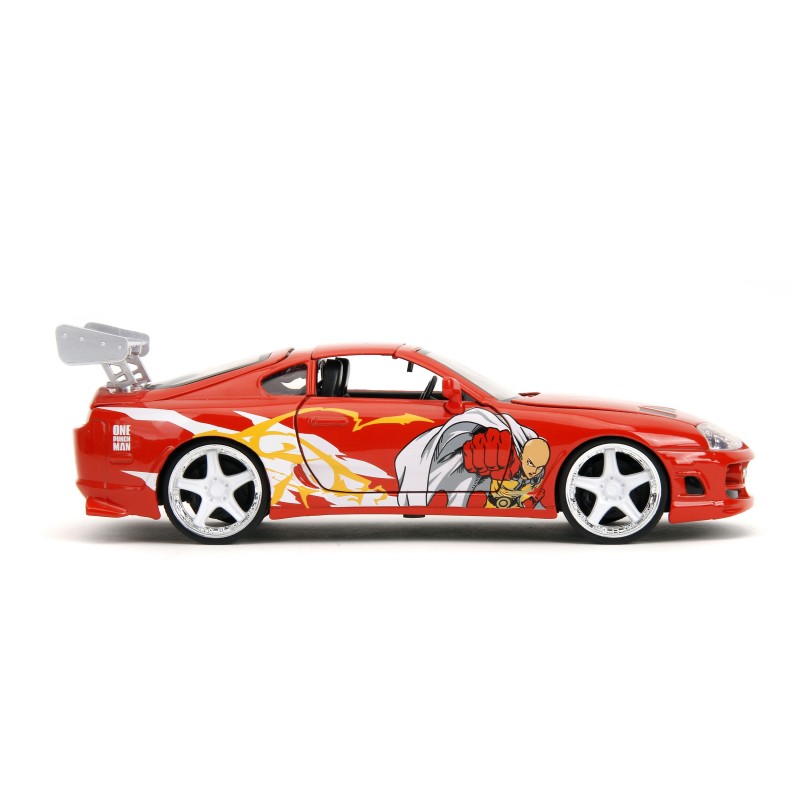Toyota Supra W/One Punch Man Figure HOLLYWOOD RIDES 1995 - Jada Toyota Supra W/One Punch Man Figure HOLLYWOOD RIDES 1995 - Jada