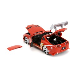 Toyota Supra W/One Punch Man Figure HOLLYWOOD RIDES 1995 - Jada Toyota Supra W/One Punch Man Figure HOLLYWOOD RIDES 1995 - Jada