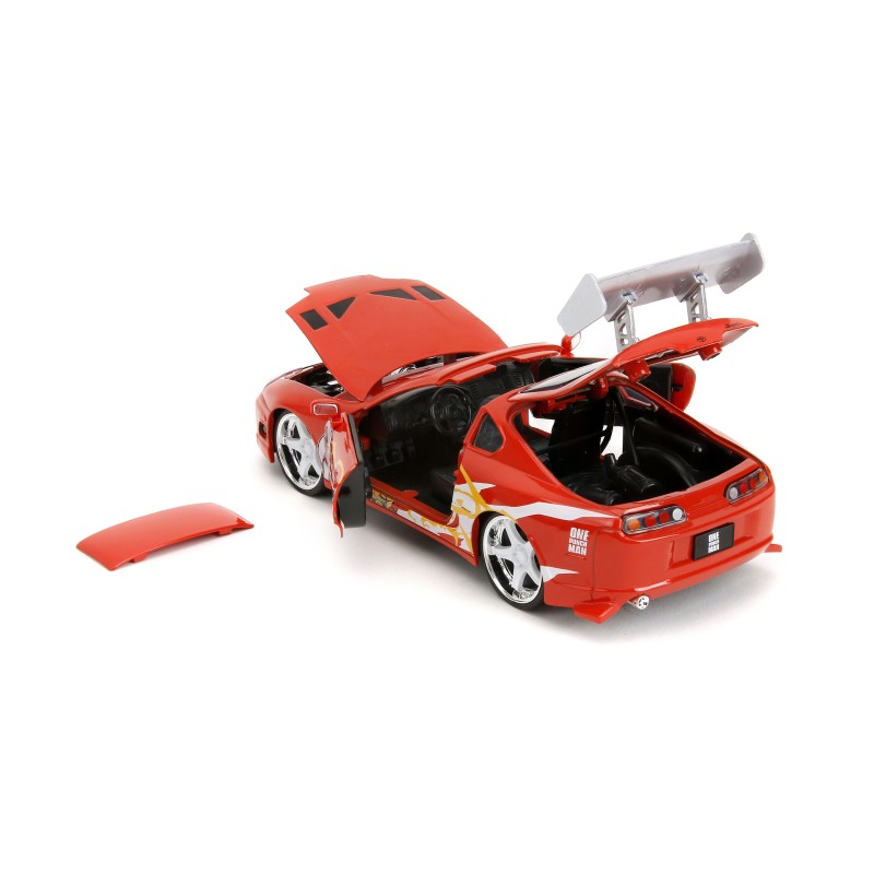 Toyota Supra W/One Punch Man Figure HOLLYWOOD RIDES 1995 - Jada Toyota Supra W/One Punch Man Figure HOLLYWOOD RIDES 1995 - Jada