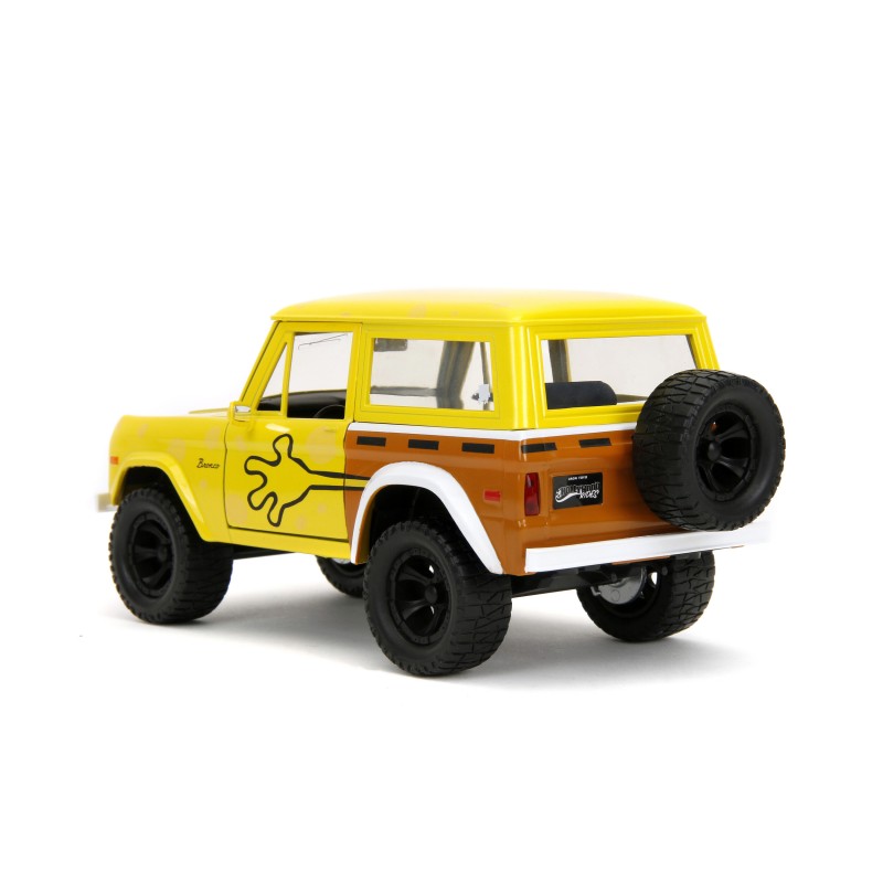 Ford Bronco W/ Bob l'éponge figure HOLLYWOOD RIDES 1973 - Jada Ford Bronco W/ Bob l'éponge figure HOLLYWOOD RIDES 1973 - Jada