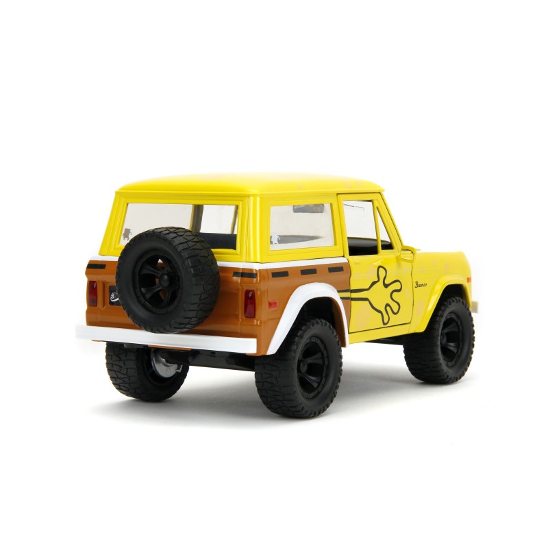 Ford Bronco W/ Bob l'éponge figure HOLLYWOOD RIDES 1973 - Jada Ford Bronco W/ Bob l'éponge figure HOLLYWOOD RIDES 1973 - Jada