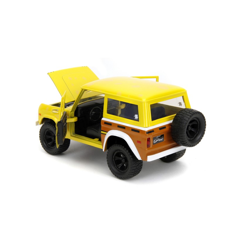 Ford Bronco W/ Bob l'éponge figure HOLLYWOOD RIDES 1973 - Jada Ford Bronco W/ Bob l'éponge figure HOLLYWOOD RIDES 1973 - Jada