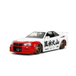 Nissan Skyline GTR R34 W/Ryu's figure HOLLYWOOD RIDES - Jada