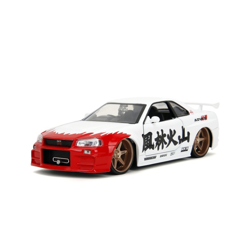 Nissan Skyline GTR R34 W/Ryu's figure HOLLYWOOD RIDES - Jada