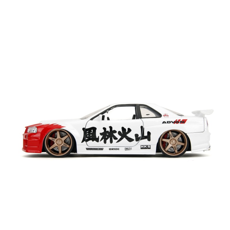 Nissan Skyline GTR R34 W/Ryu's figure HOLLYWOOD RIDES - Jada