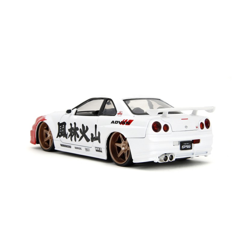 Nissan Skyline GTR R34 W/Ryu's figure HOLLYWOOD RIDES - Jada