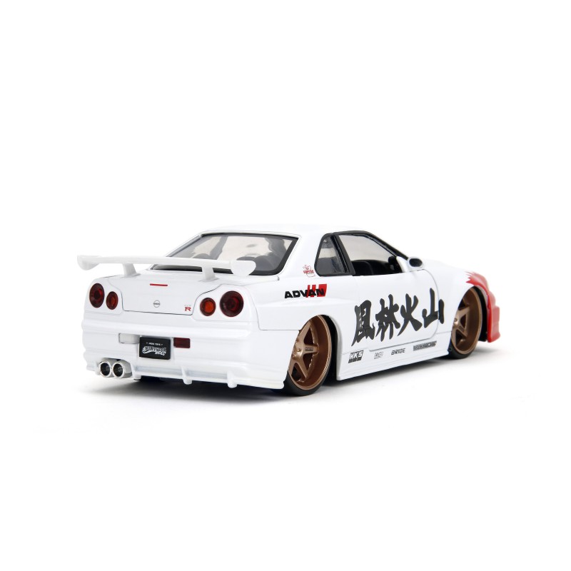 Nissan Skyline GTR R34 W/Ryu's figure HOLLYWOOD RIDES - Jada