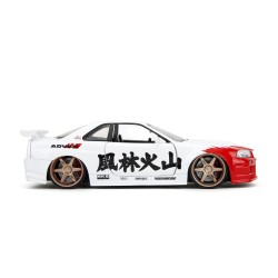 Nissan Skyline GTR R34 W/Ryu's figure HOLLYWOOD RIDES - Jada
