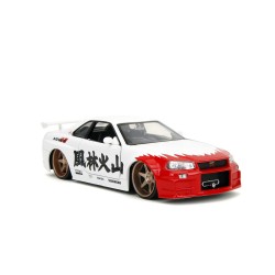 Nissan Skyline GTR R34 W/Ryu's figure HOLLYWOOD RIDES - Jada