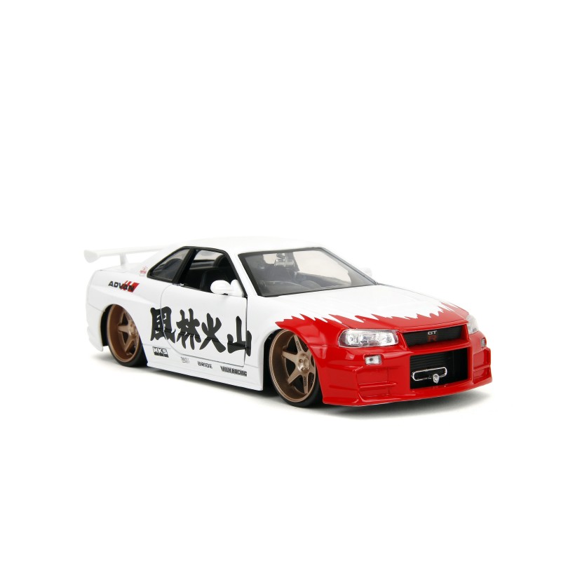 Nissan Skyline GTR R34 W/Ryu's figure HOLLYWOOD RIDES - Jada