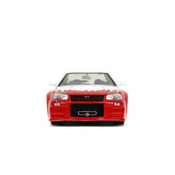 Nissan Skyline GTR R34 W/Ryu's figure HOLLYWOOD RIDES - Jada