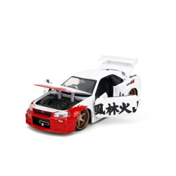 Nissan Skyline GTR R34 W/Ryu's figure HOLLYWOOD RIDES - Jada