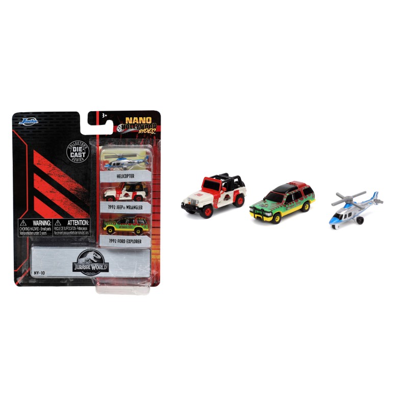 Jurassic Park 3 Car set HOLLYWOOD RIDES - Jada