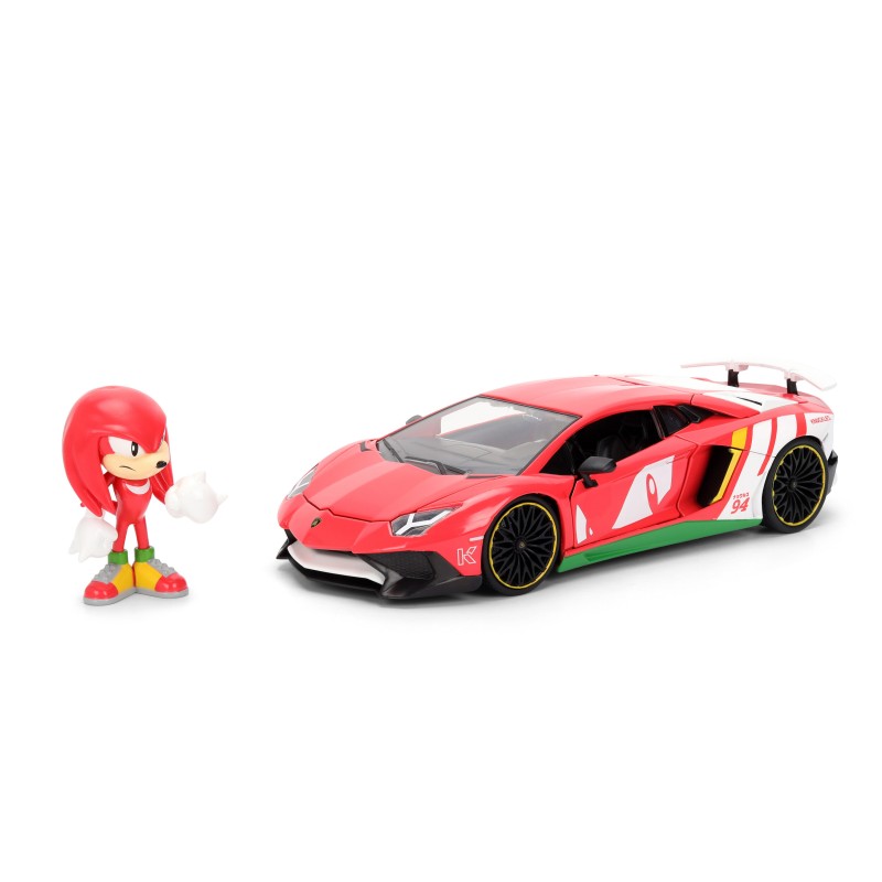 Lamborghini Aventador SV W/Knuckles figure HOLLYWOOD RIDES - Jada