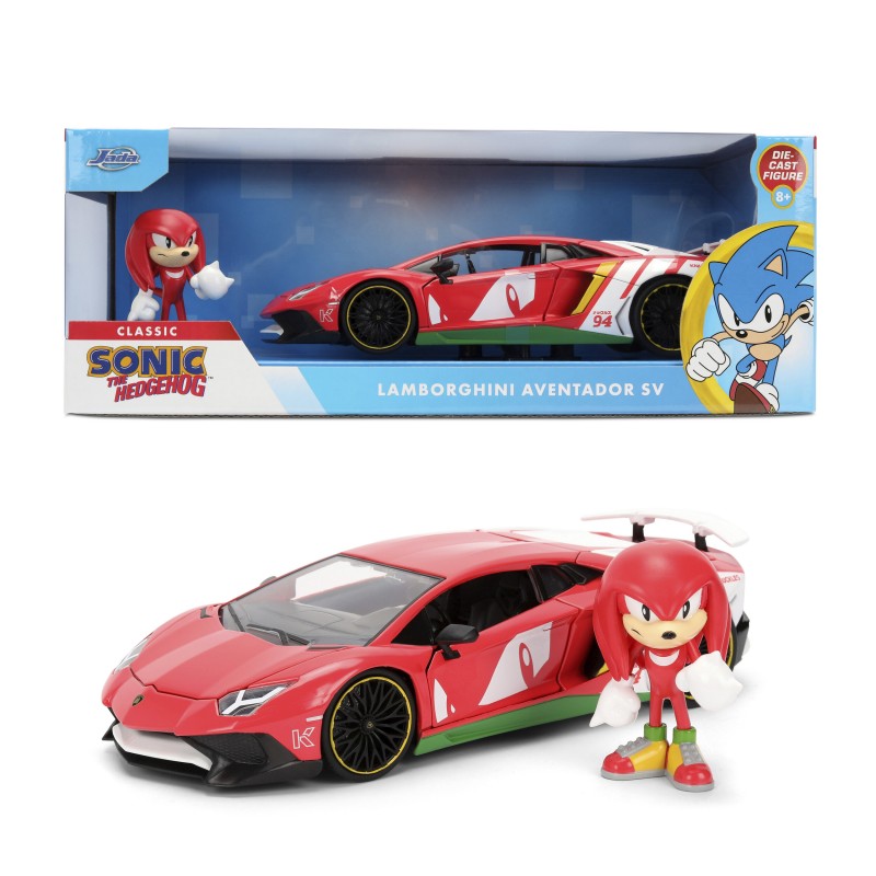 Lamborghini Aventador SV W/Knuckles figure HOLLYWOOD RIDES - Jada